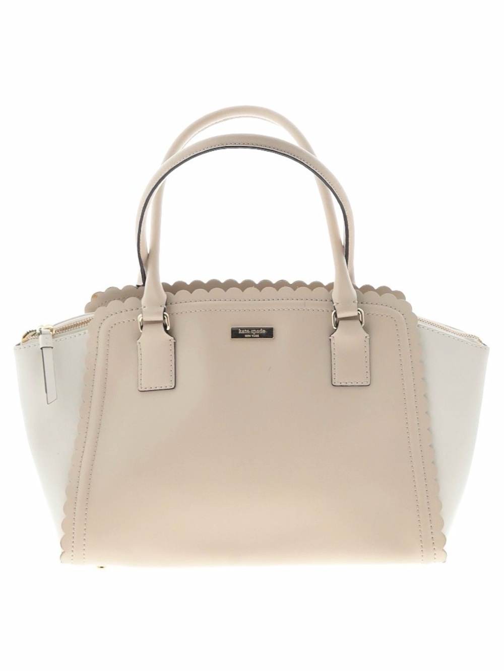 kate spade Marguerite Scalloped Trim Satchel in Light Cream